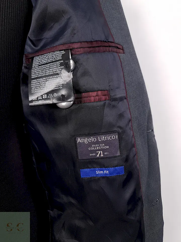 Blazer Angelo Litrico Slim Fit Plomo Azulado - Talla SM 8