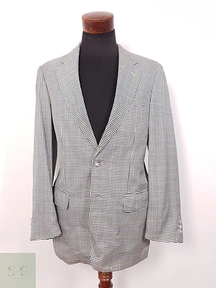 Blazer Becon Cuadros Príncipe de Gales Lana, Viscosa y Seda Talla M