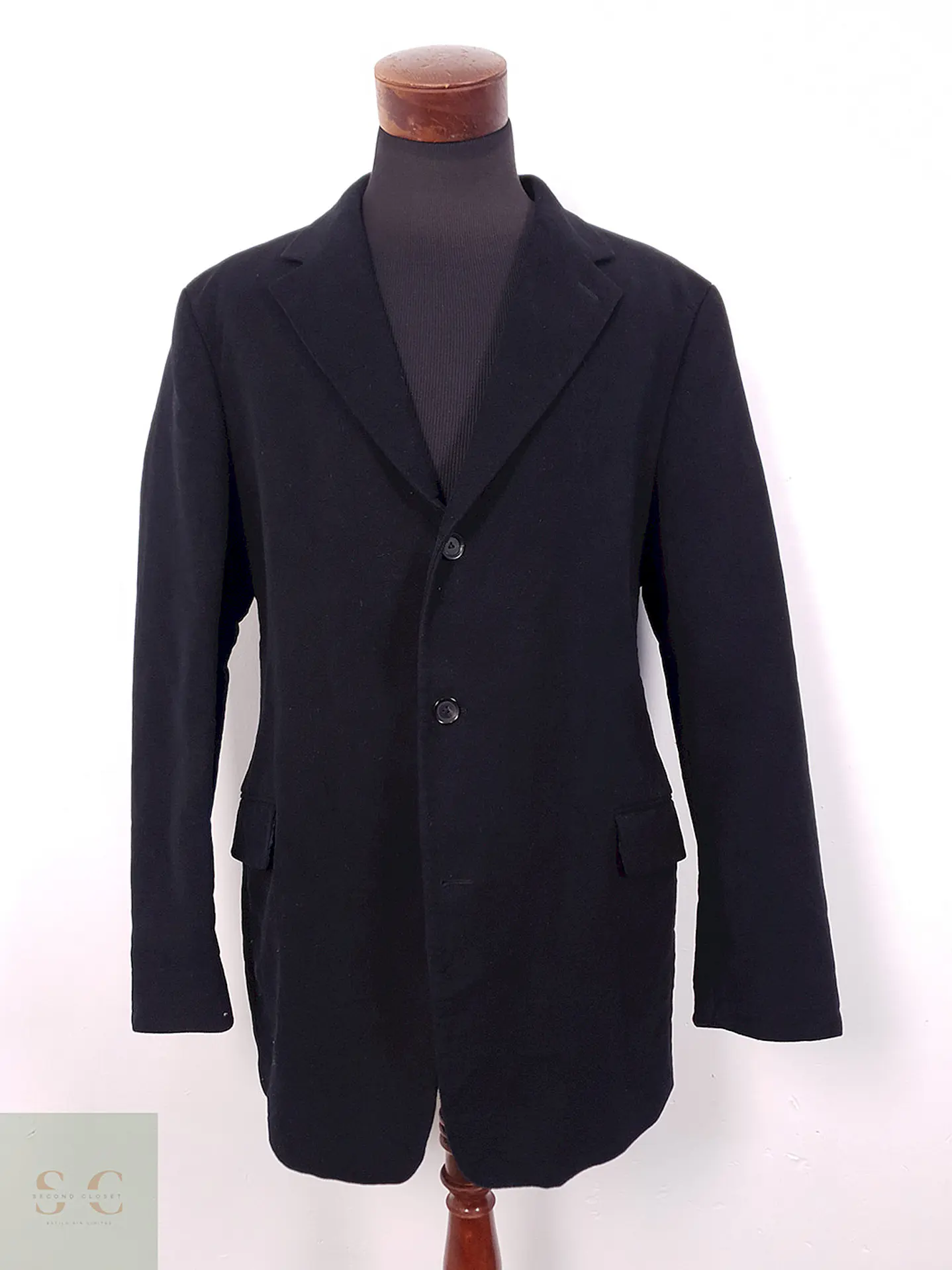 Blazer Regent Negro Algodón Grueso Gamuzado - Talla LXL 1