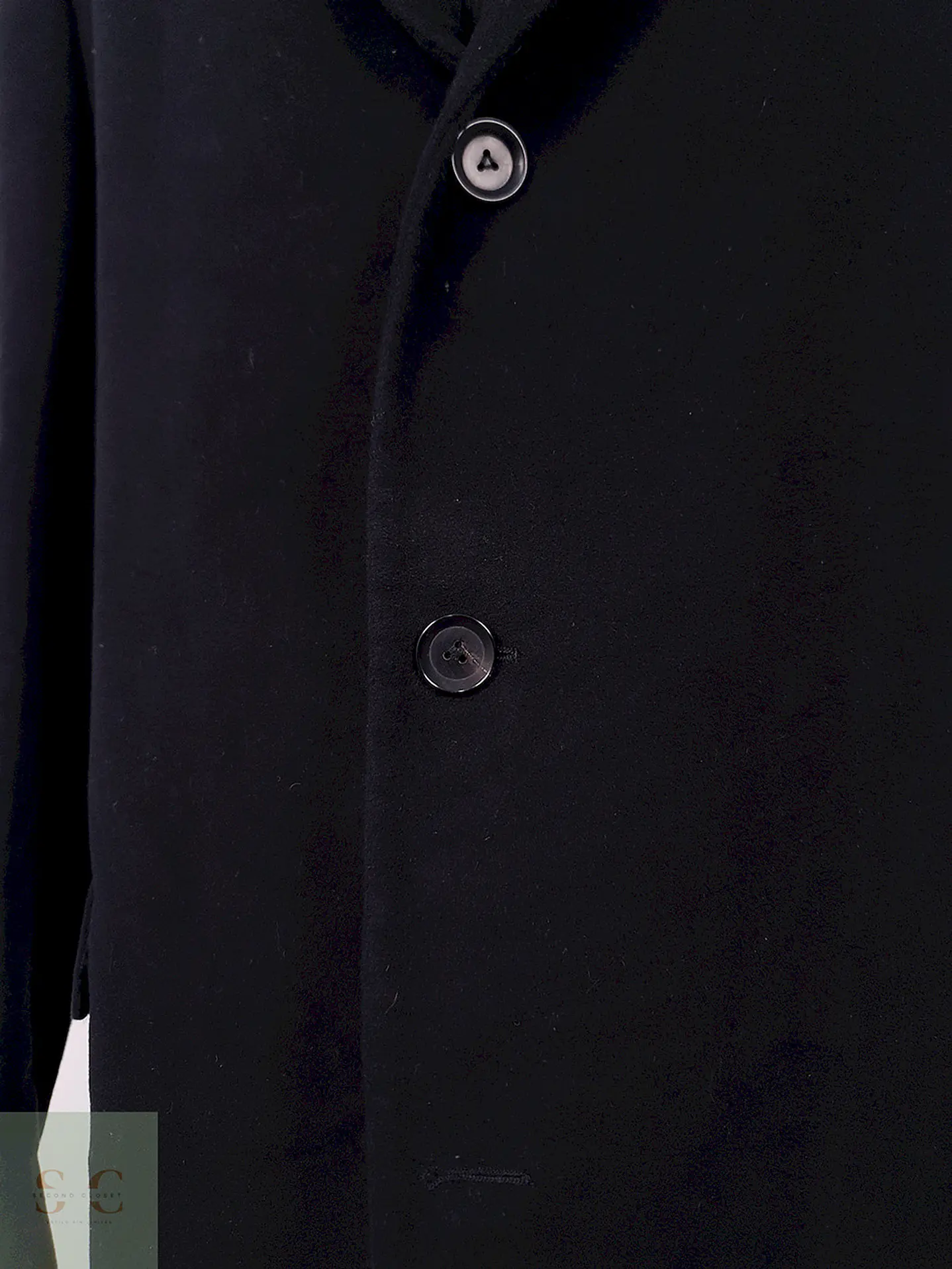 Blazer Regent Negro Algodón Grueso Gamuzado - Talla LXL 3