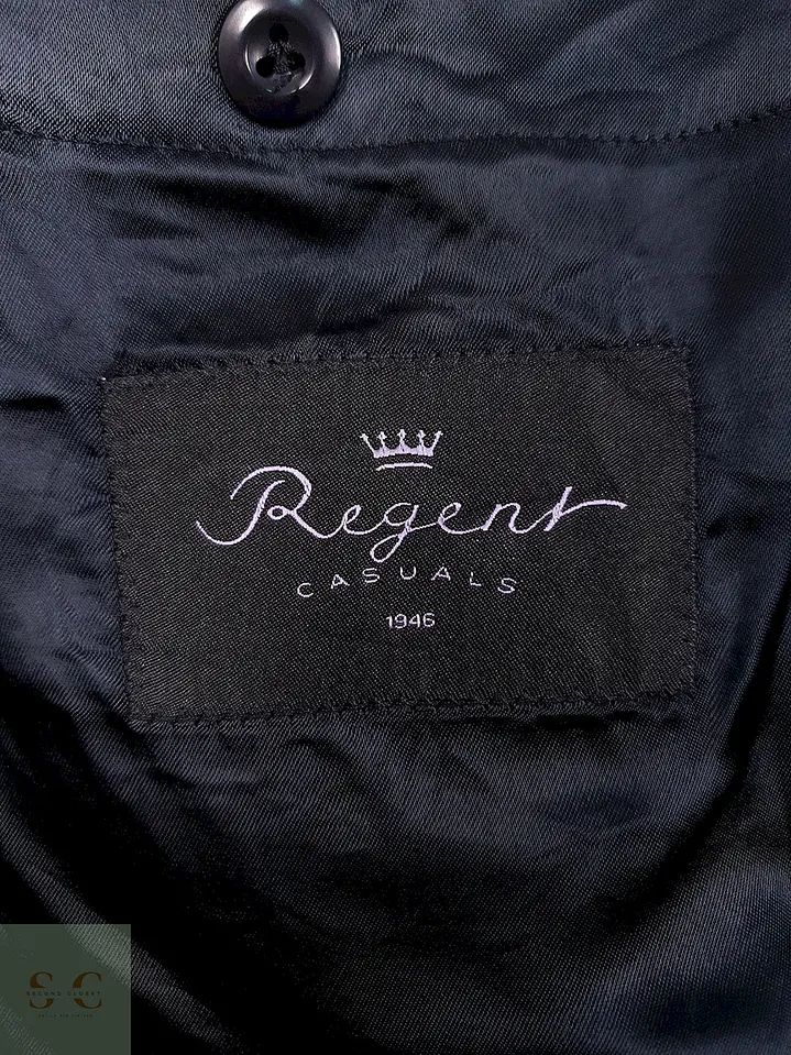Blazer Regent Negro Algodón Grueso Gamuzado - Talla LXL 6