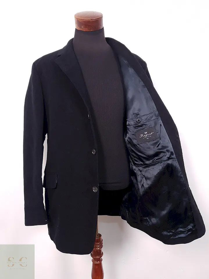 Blazer Regent Negro Algodón Grueso Gamuzado - Talla LXL 7