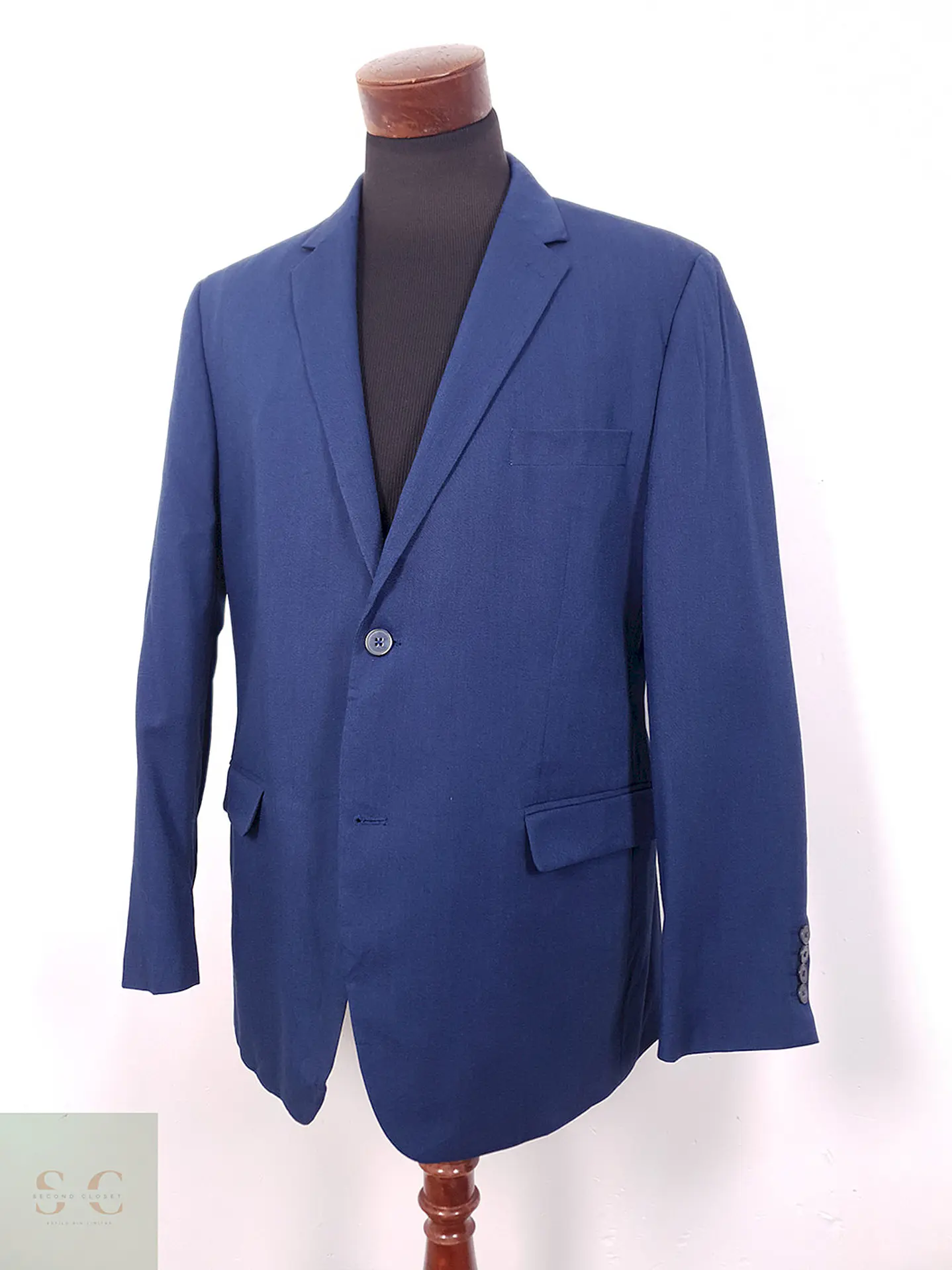 Blazer Canda Azul Regular Fit Mezcla Sintético - Talla LXL 2