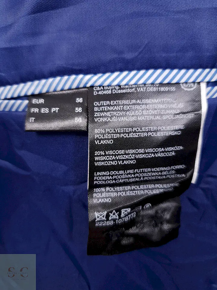 Blazer Canda Azul Regular Fit Mezcla Sintético - Talla LXL 7