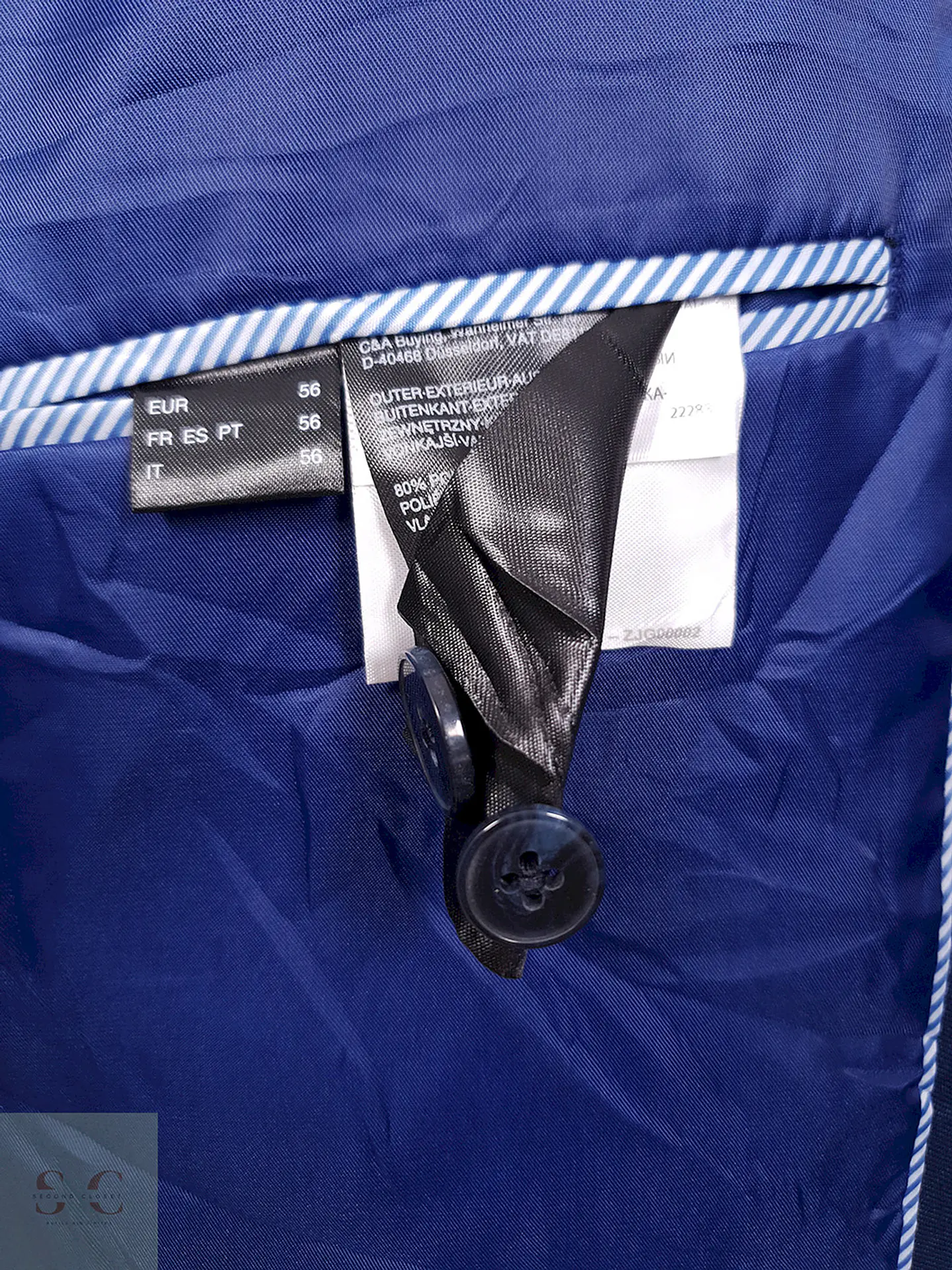 Blazer Canda Azul Regular Fit Mezcla Sintético - Talla LXL 8
