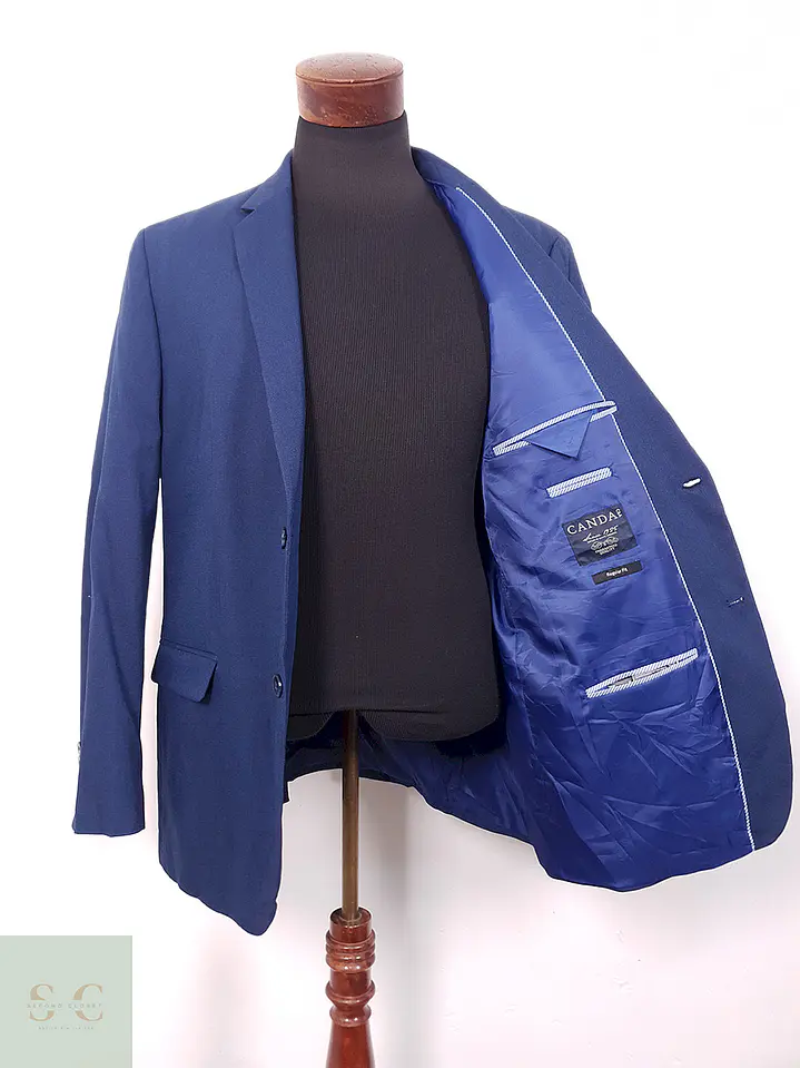 Blazer Canda Azul Regular Fit Mezcla Sintético - Talla LXL 9