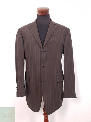 Blazer Benvenuto Modern Mix Raya Diplomática Café Talla XL