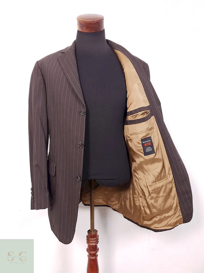 Blazer Benvenuto Mix Café Rayas Naranja - Talla XL 9