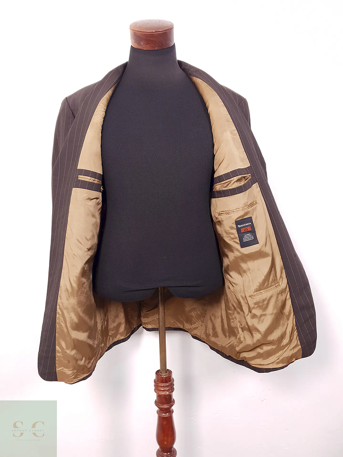 Blazer Benvenuto Mix Café Rayas Naranja - Talla XL 10