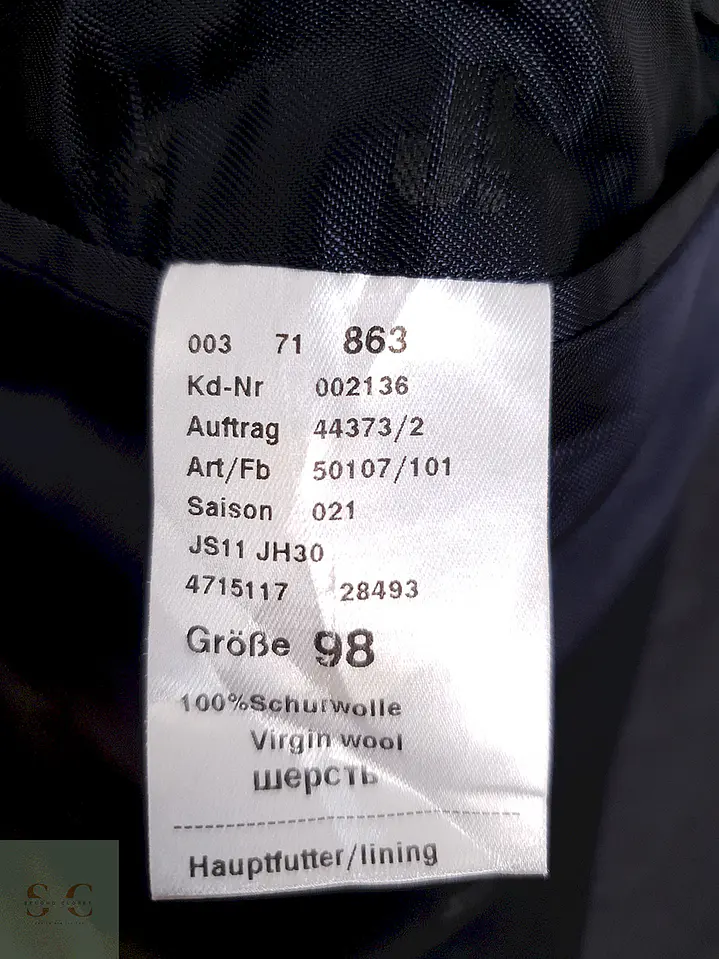 Blazer Joop Plomo Oscuro 100% Lana Virgen - Talla ML 8