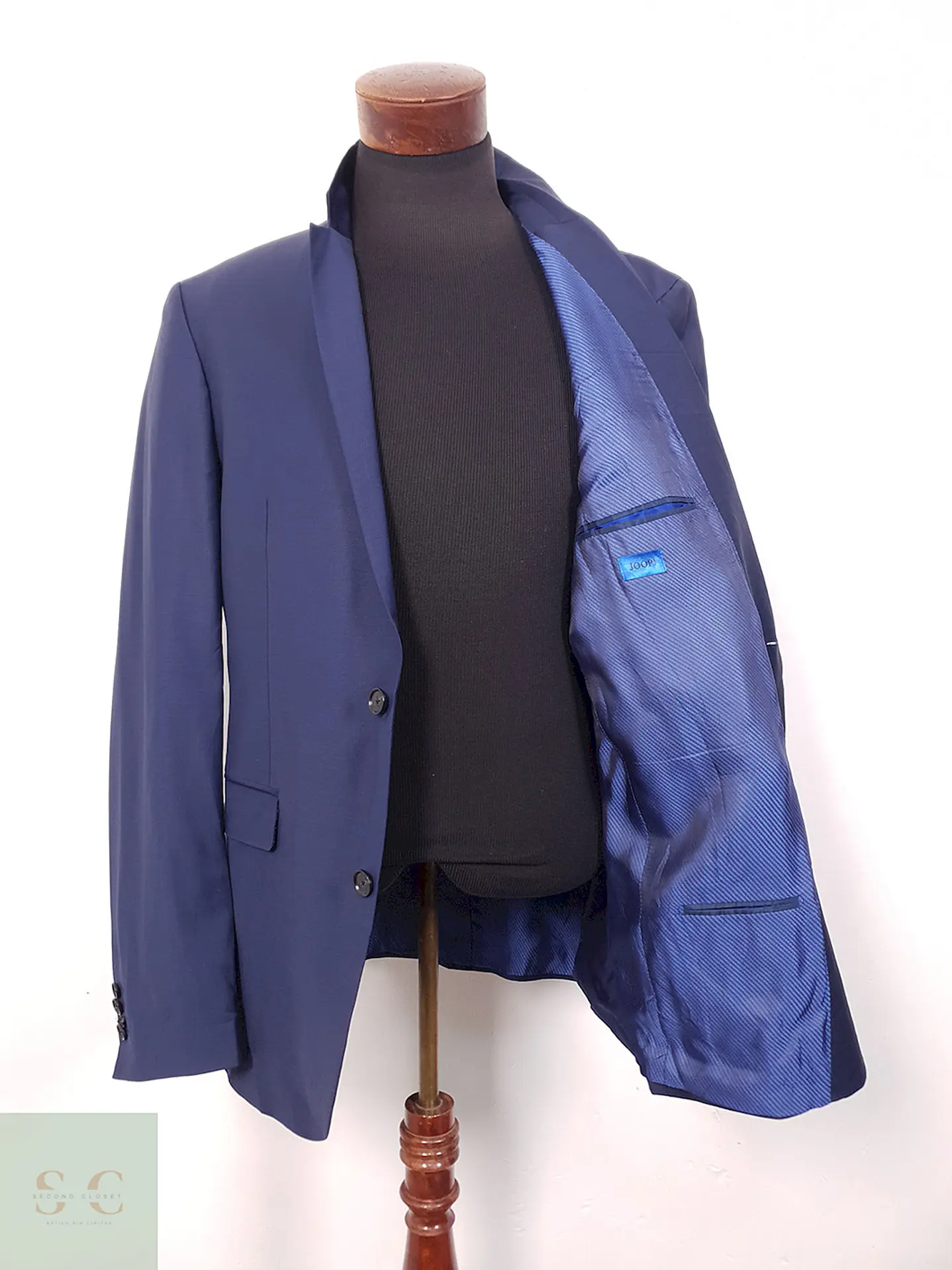 Blazer Joop Azul Rey Lana Poliamida Elastano - Talla LXL 9