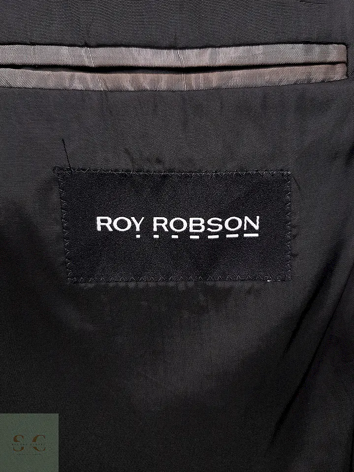 Blazer Roy Robson Plomo Muy Oscuro 100% Lana Virgen Reda - Talla L 9
