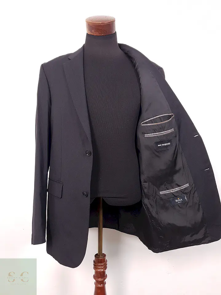Blazer Roy Robson Plomo Muy Oscuro 100% Lana Virgen Reda - Talla L 10