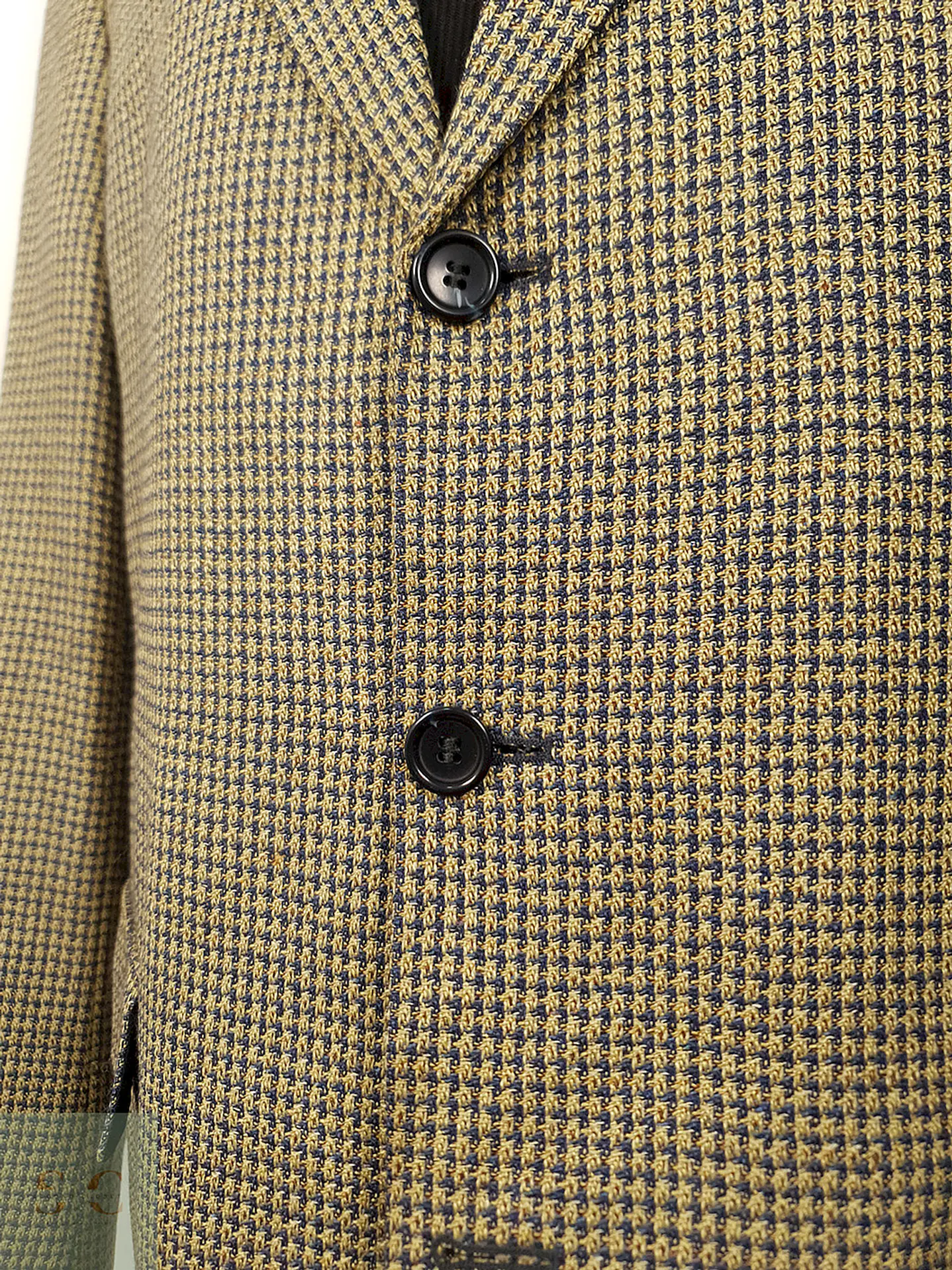 Blazer Werther chaqueta lana virgen y seda Dorado azul – Talla XL 5