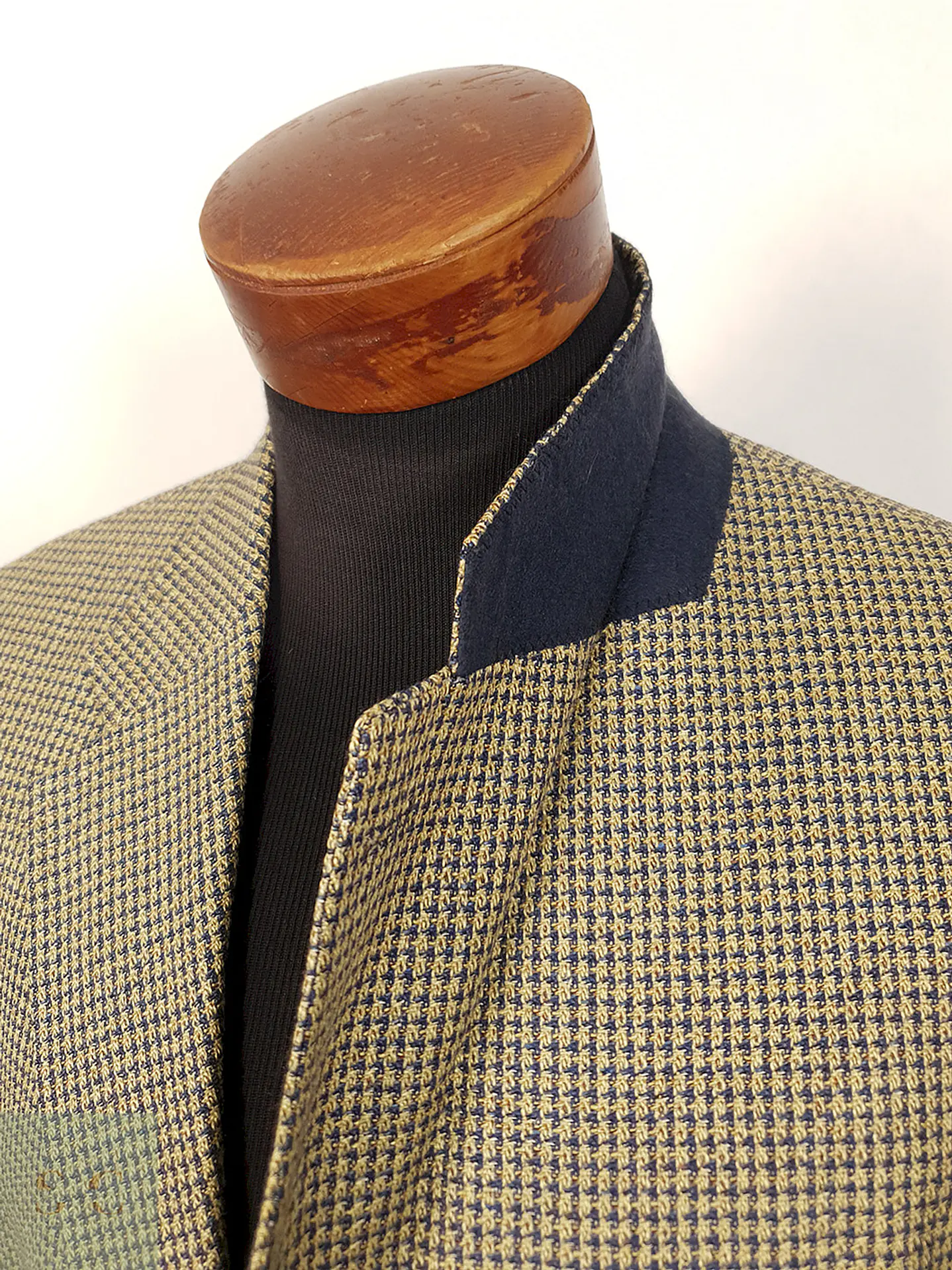 Blazer Werther chaqueta lana virgen y seda Dorado azul – Talla XL 8