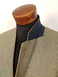 Blazer Werther chaqueta lana virgen y seda Dorado azul – Talla XL - Miniatura 8