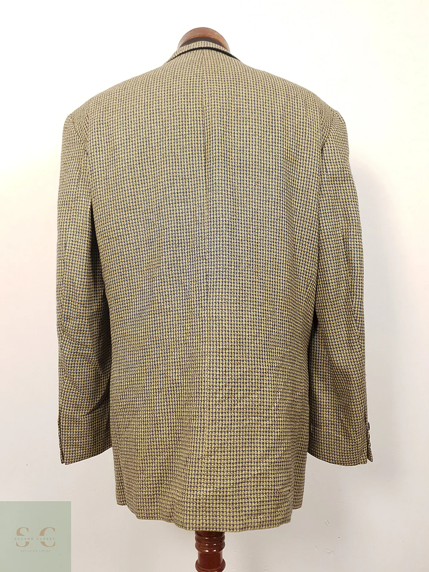 Blazer Werther chaqueta lana virgen y seda Dorado azul – Talla XL 11