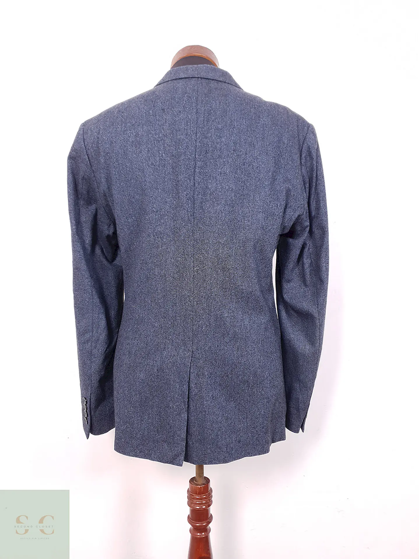 Blazer Cos Azul Lana con Poliamida - Talla M 11
