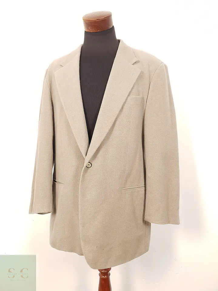 Blazer Selhach Beige Oscuro 50% Cashmere Lana Angora - Talla XL-XXL 1