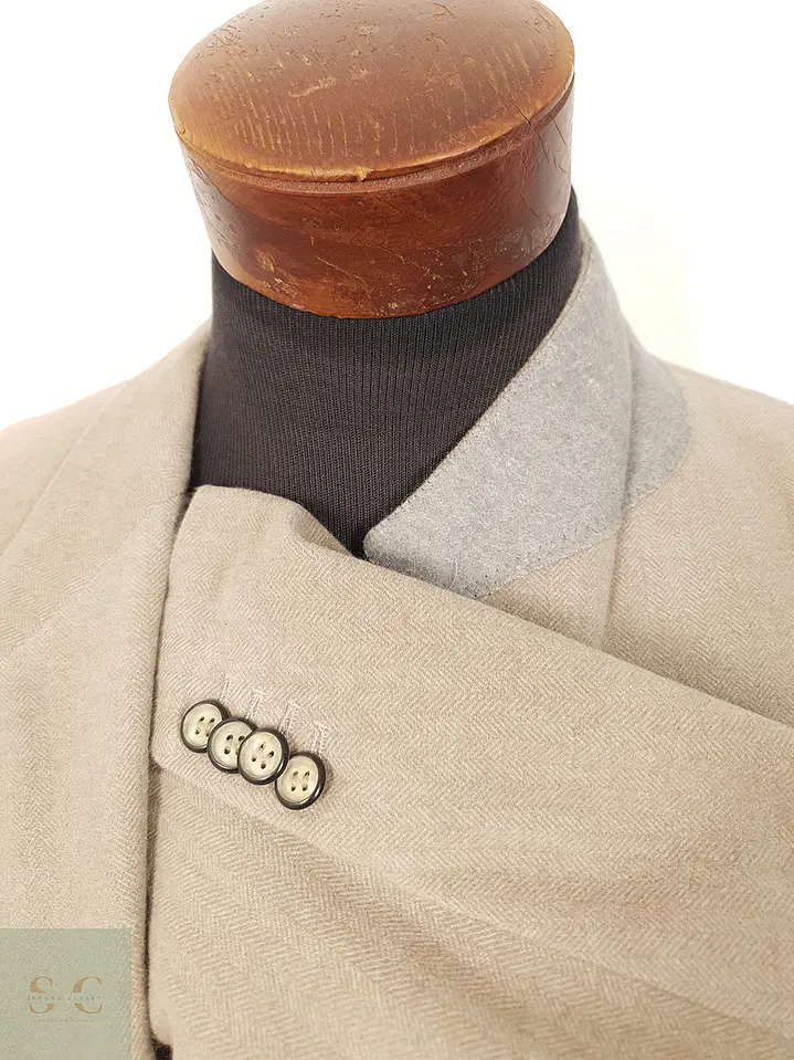 Blazer Selhach Beige Oscuro 50% Cashmere Lana Angora - Talla XL-XXL 7