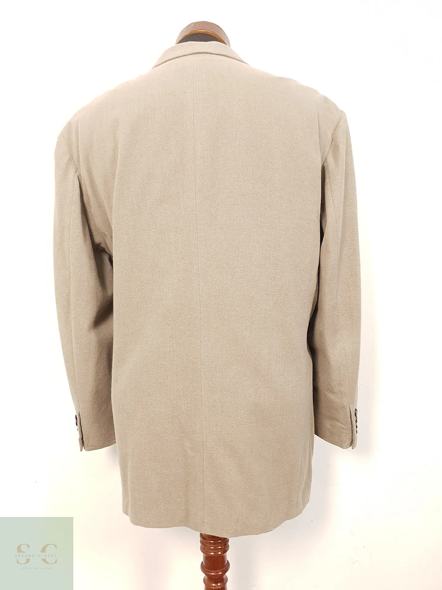 Blazer Selhach Beige Oscuro 50% Cashmere Lana Angora - Talla XL-XXL 12