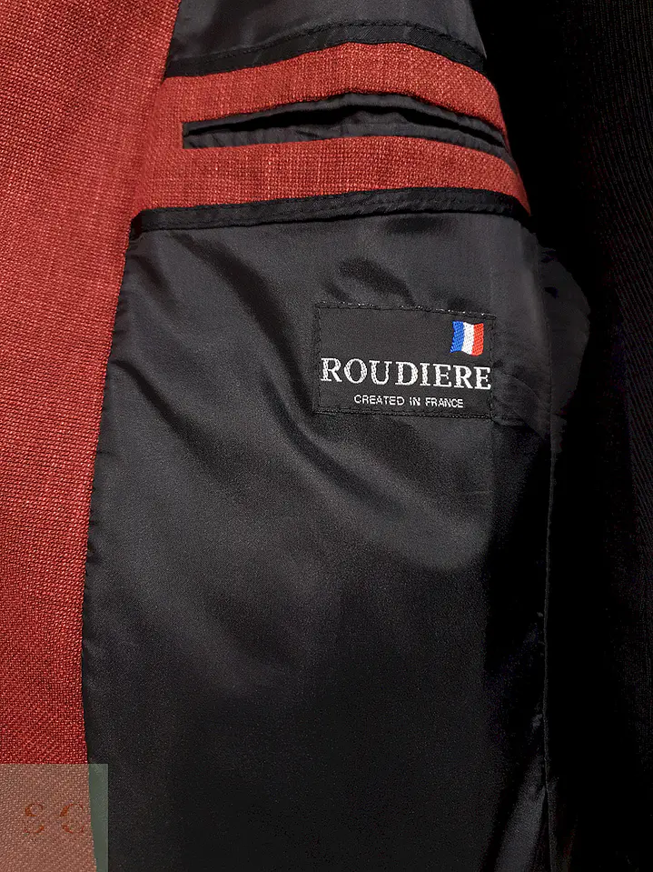Blazer Engbers Roudiere Francés Rojo Ladrillo Mezcla Lino - Talla XXL 10