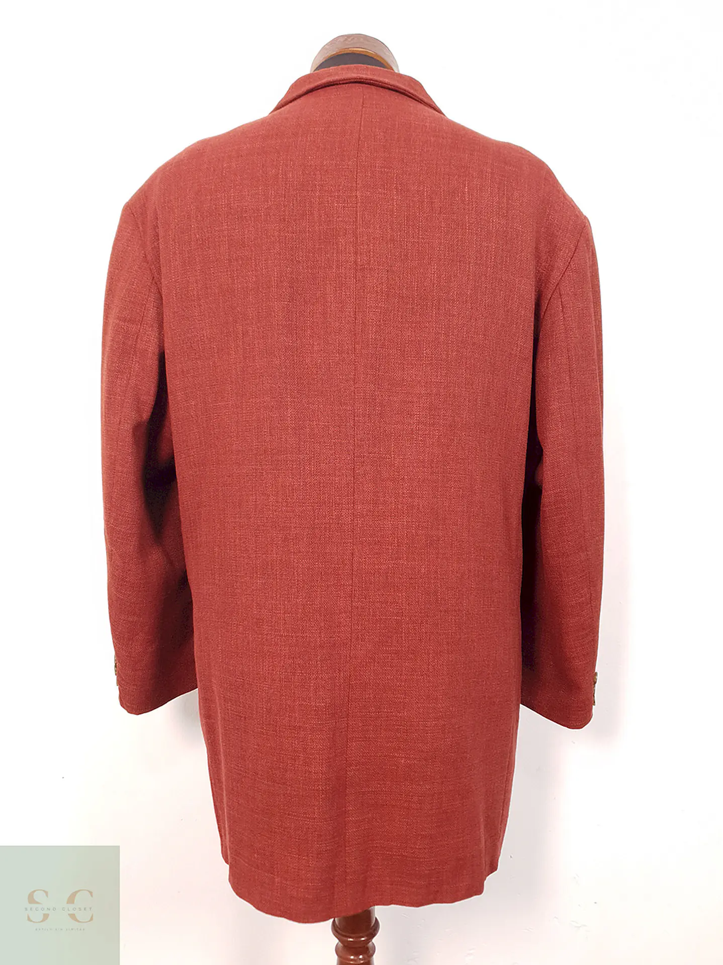 Blazer Engbers Roudiere Francés Rojo Ladrillo Mezcla Lino - Talla XXL 11