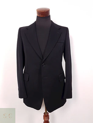 Blazer Romeo Peek Cloppenburg 100% Lana Virgen Negro - Talla S