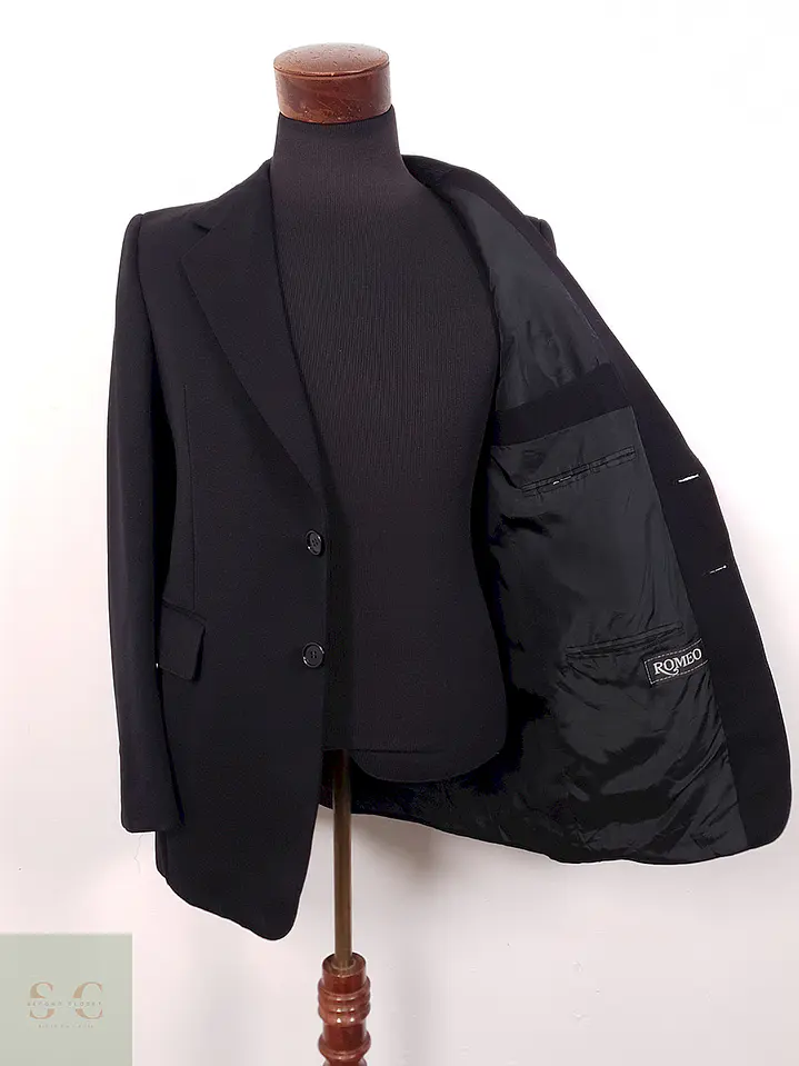 Blazer Romeo Peek Cloppenburg 100% Lana Virgen Negro - Talla S 9