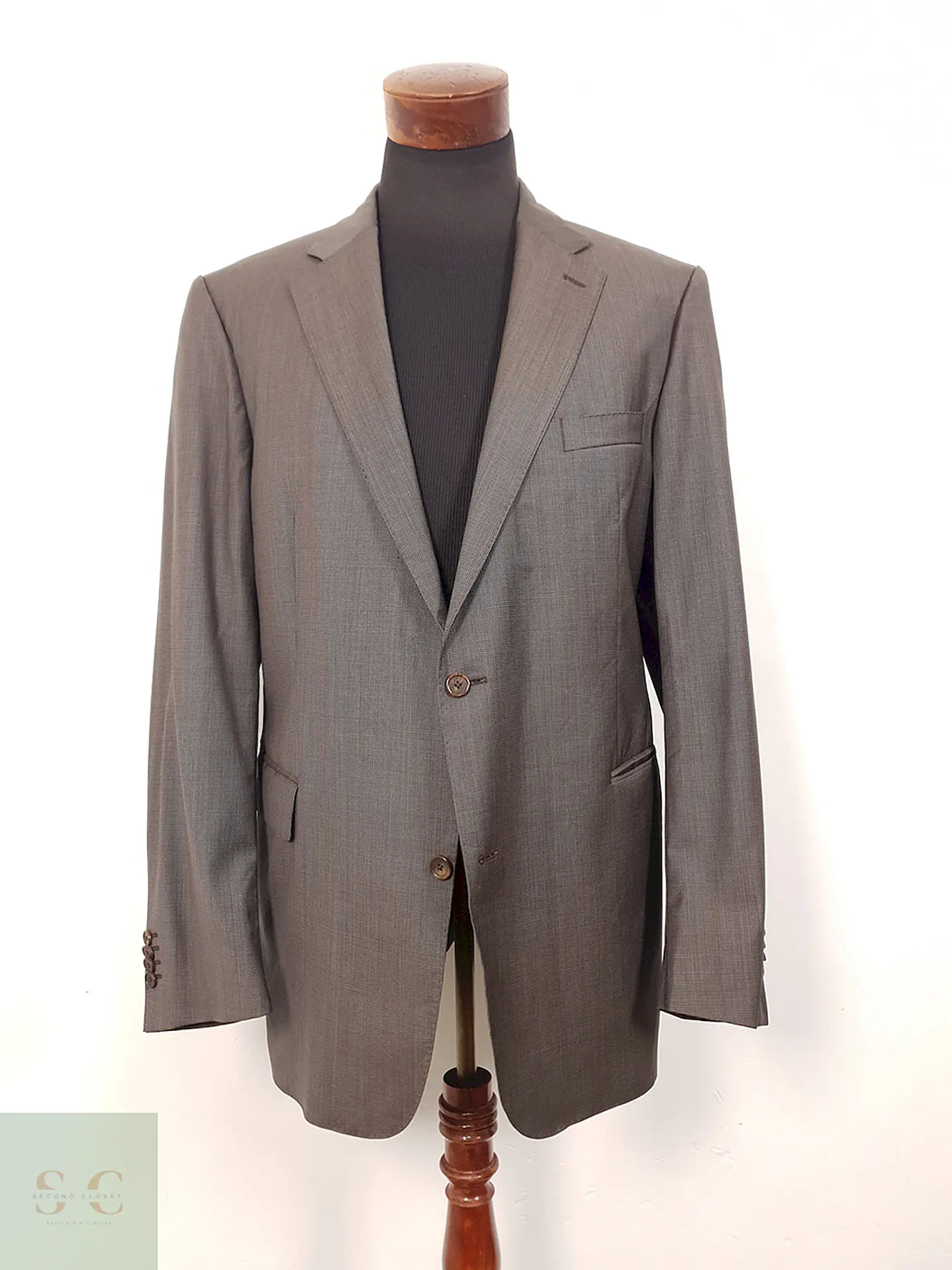 Blazer Eduard Dressler Café 100% Lana Virgen - Talla LXL 2