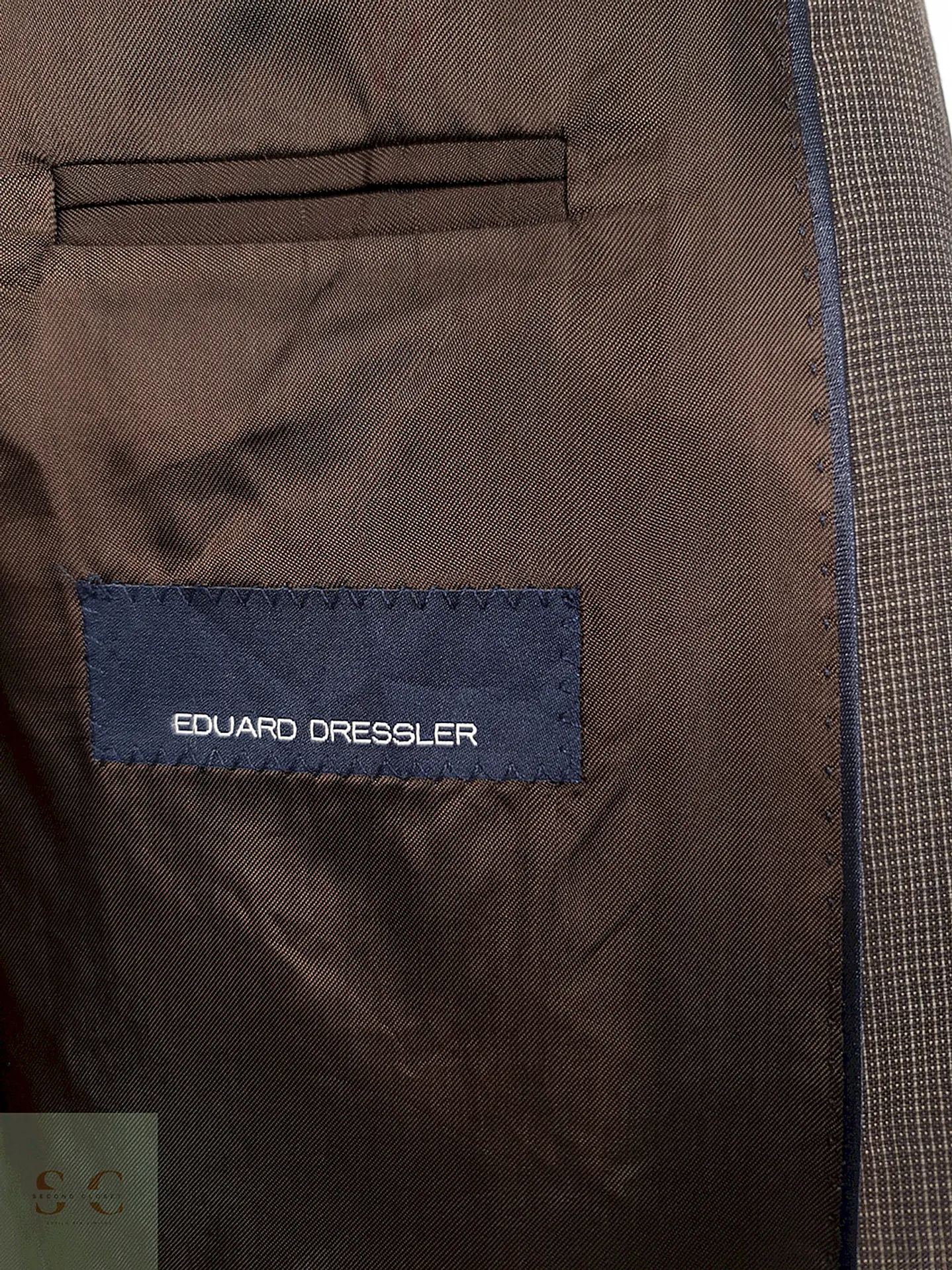 Blazer Eduard Dressler Café 100% Lana Virgen - Talla LXL 6