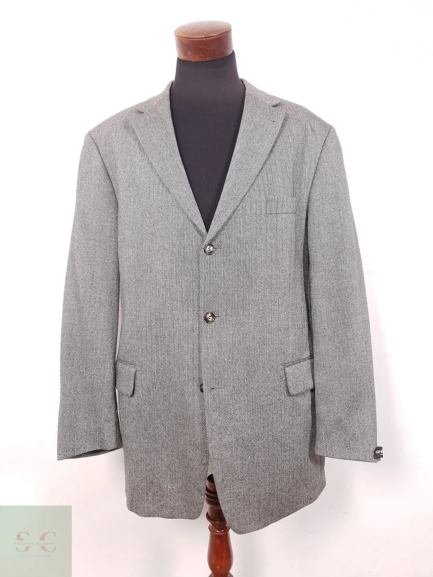 Blazer Roy Robson 100% Lana Virgen Espiga Gris - Talla XXL 1