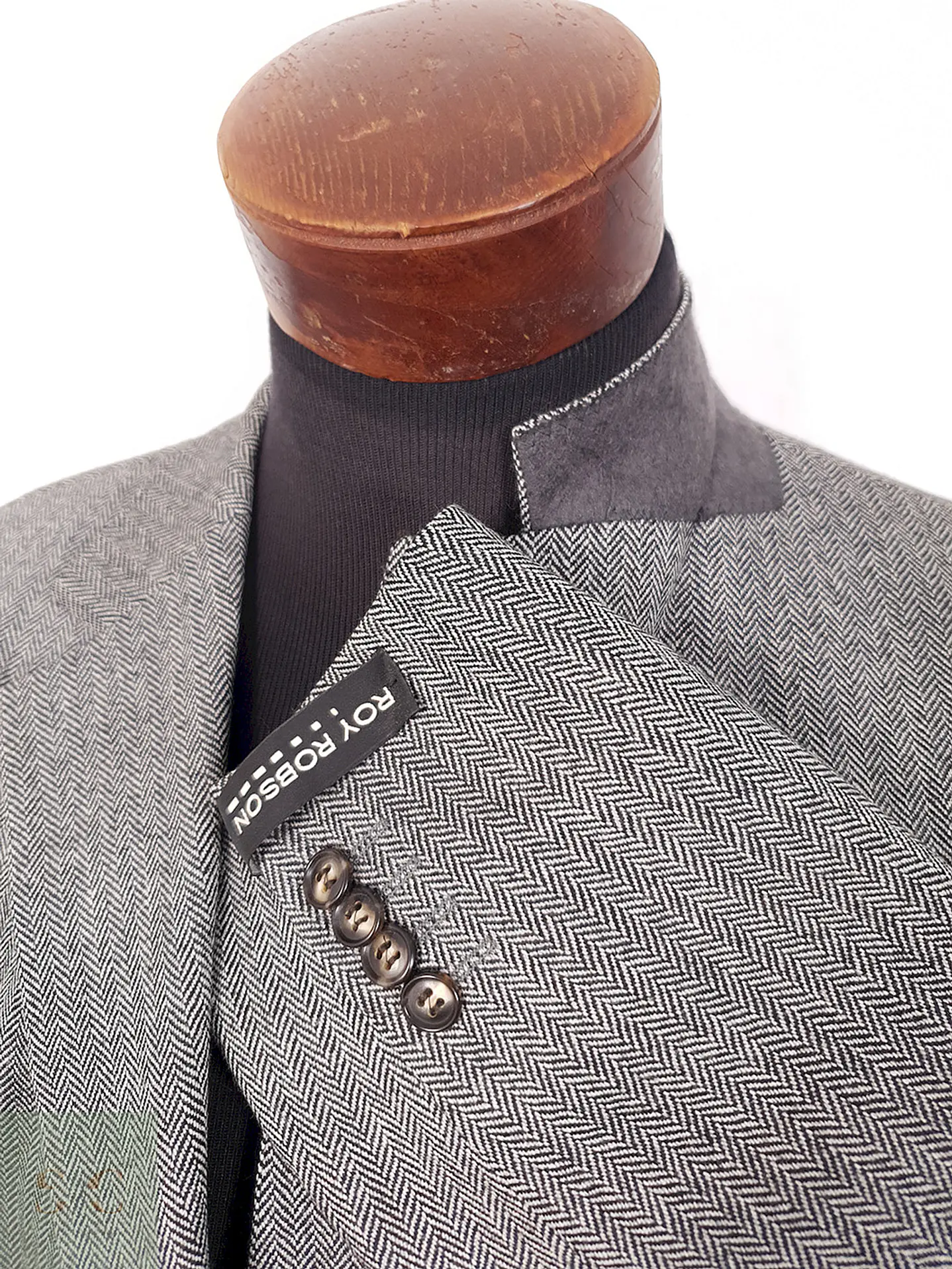 Blazer Roy Robson 100% Lana Virgen Espiga Gris - Talla XXL 7