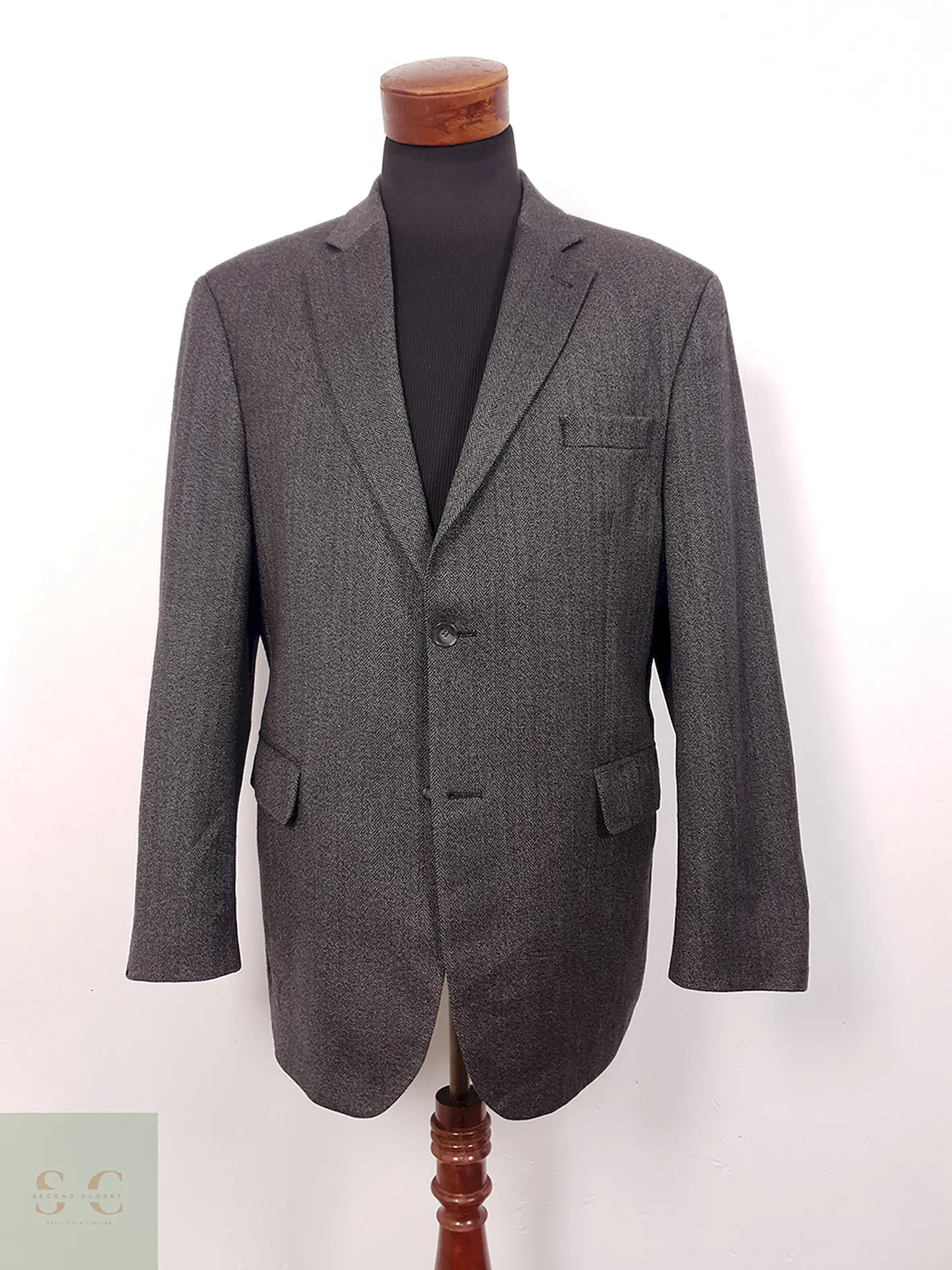 Blazer Aw Dunmore 100% Lana Virgen Plomo Espiga - Talla XL 1