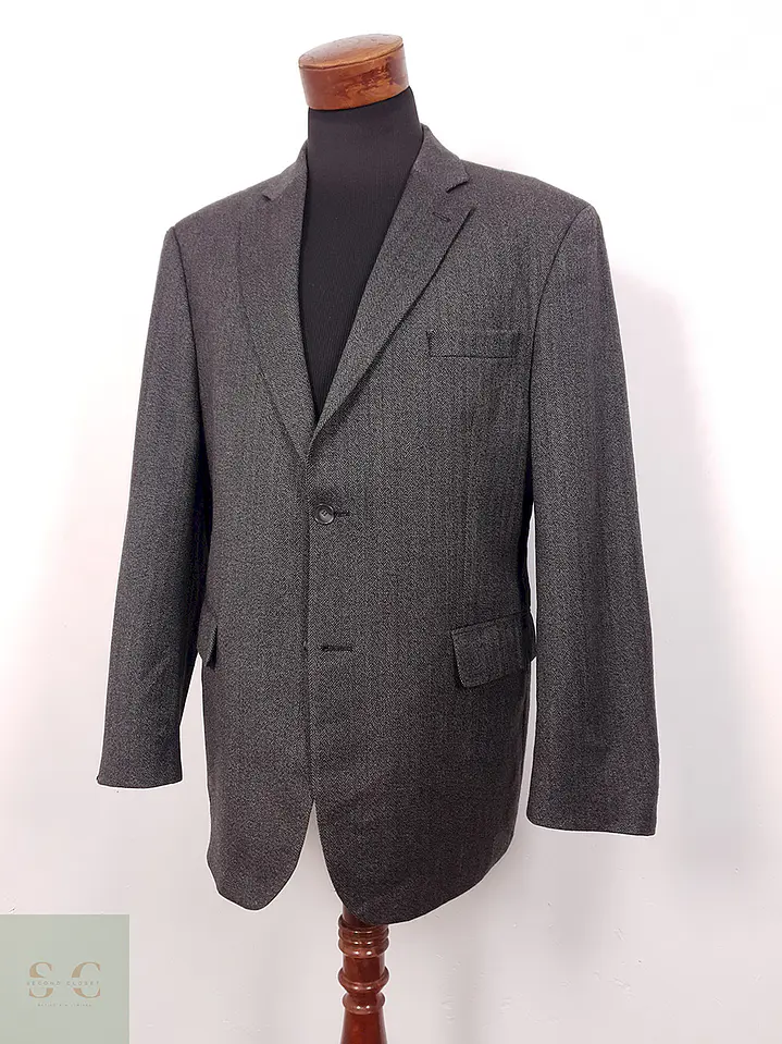 Blazer Aw Dunmore 100% Lana Virgen Plomo Espiga - Talla XL 2