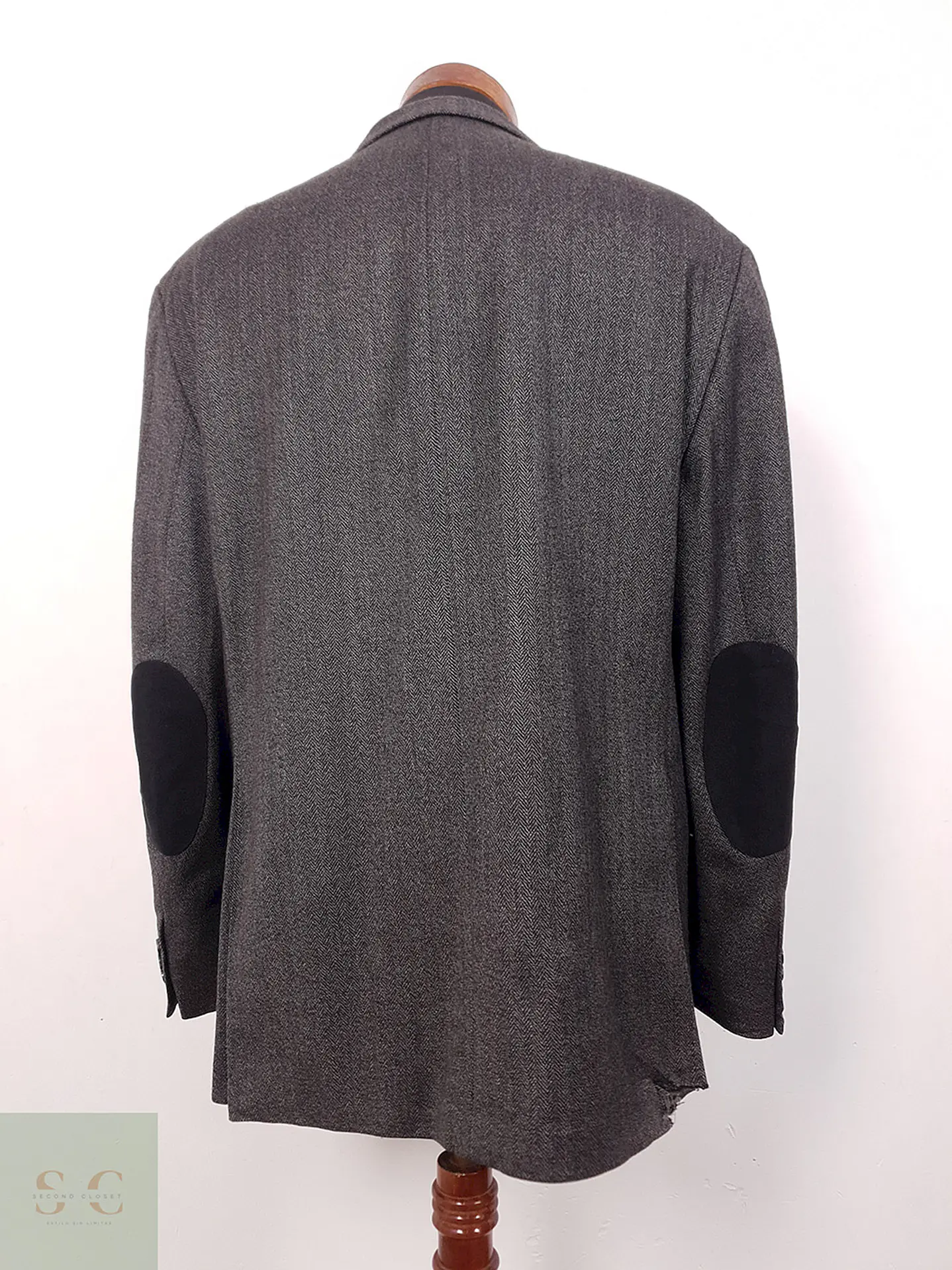 Blazer Aw Dunmore 100% Lana Virgen Plomo Espiga - Talla XL 10