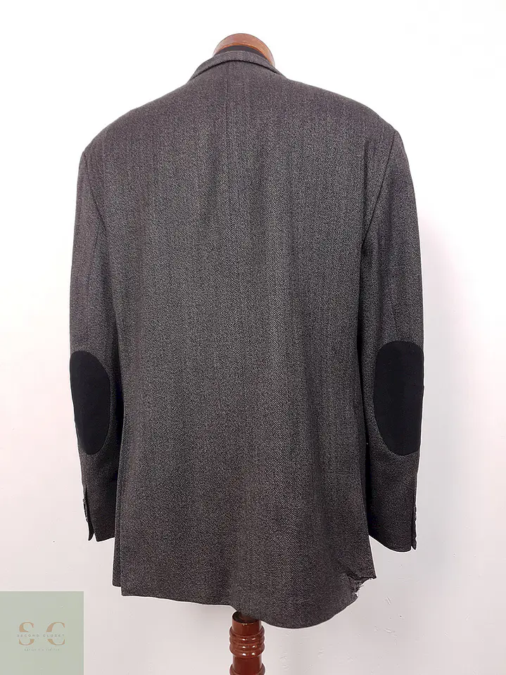 Blazer Aw Dunmore 100% Lana Virgen Plomo Espiga - Talla XL 10