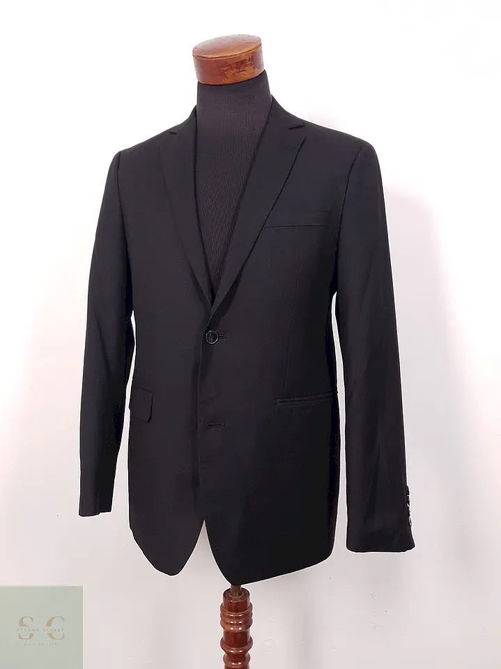 Blazer Angelo Litrico Negro Botón Partido - Talla SM 2