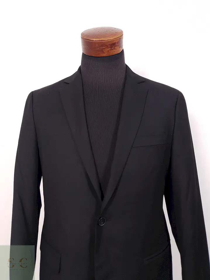 Blazer Angelo Litrico Negro Botón Partido - Talla SM 3
