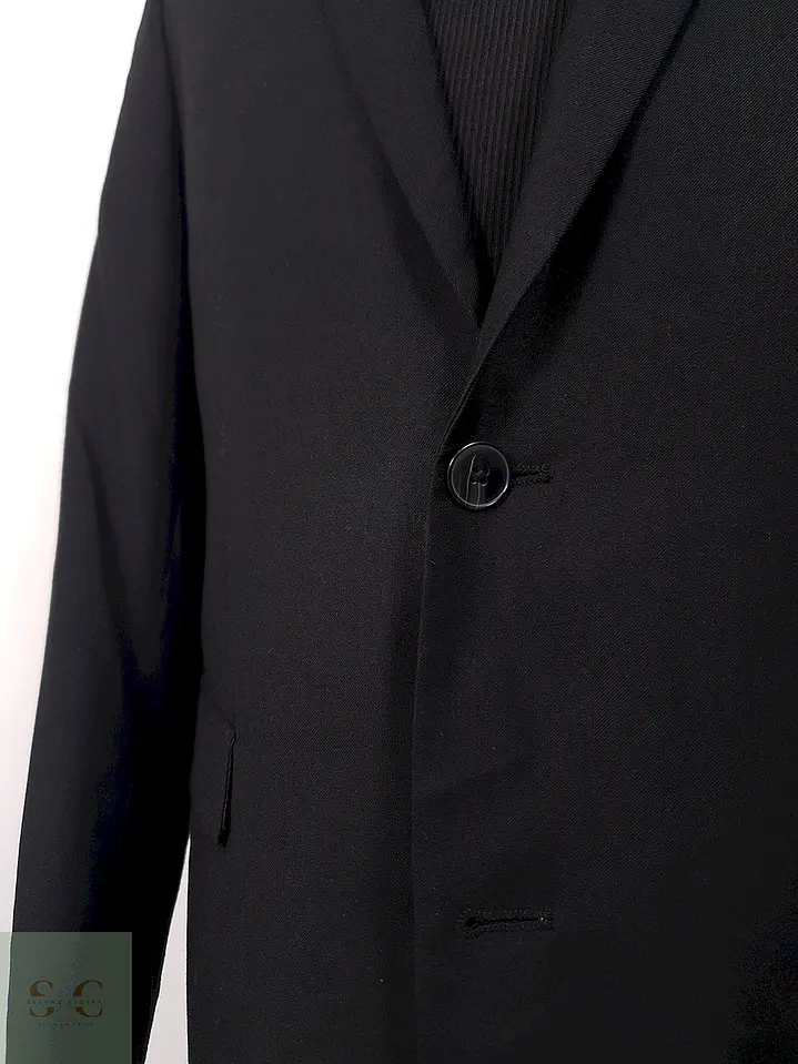Blazer Angelo Litrico Negro Botón Partido - Talla SM 4