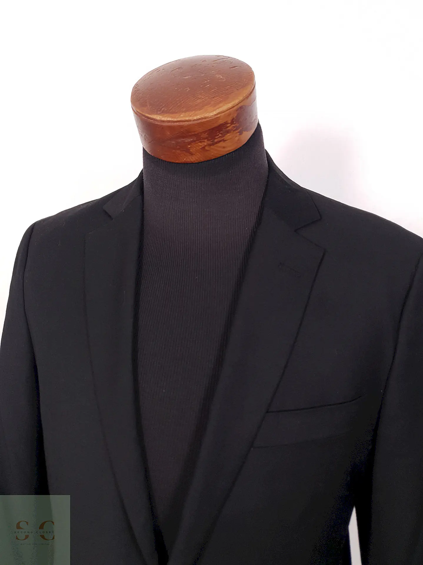 Blazer Angelo Litrico Negro Botón Partido - Talla SM 5