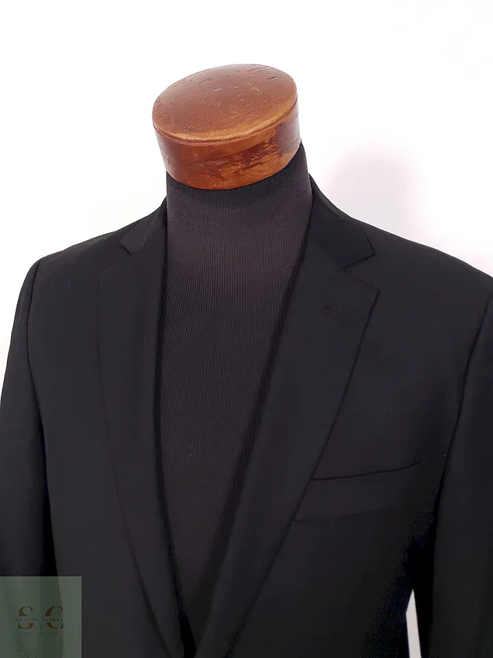 Blazer Angelo Litrico Negro Botón Partido - Talla SM 5