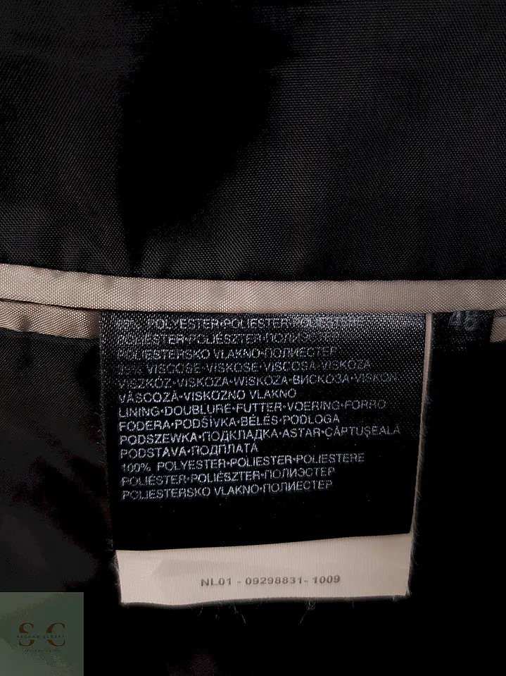 Blazer Angelo Litrico Negro Botón Partido - Talla SM 7