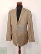 Blazer Mario Barutti Café con Rayas Azules Lana Virgen y Lino - Talla LXL - Miniatura 3
