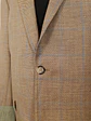 Blazer Mario Barutti Café con Rayas Azules Lana Virgen y Lino - Talla LXL - Miniatura 5