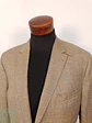 Blazer Mario Barutti Café con Rayas Azules Lana Virgen y Lino - Talla LXL - Miniatura 6
