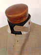 Blazer Mario Barutti Café con Rayas Azules Lana Virgen y Lino - Talla LXL - Miniatura 7