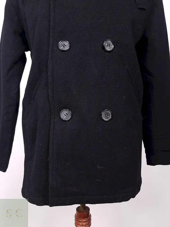 Abrigo Chereskin Marinero Negro 70% Lana Talla LXL 3