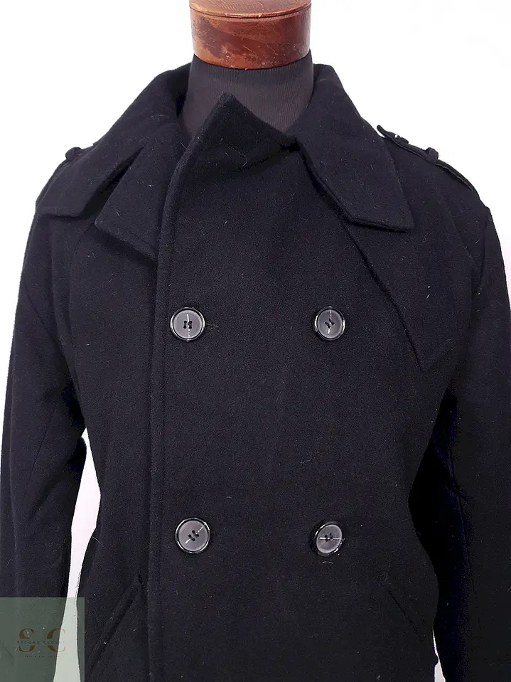 Abrigo Chereskin Marinero Negro 70% Lana Talla LXL 5