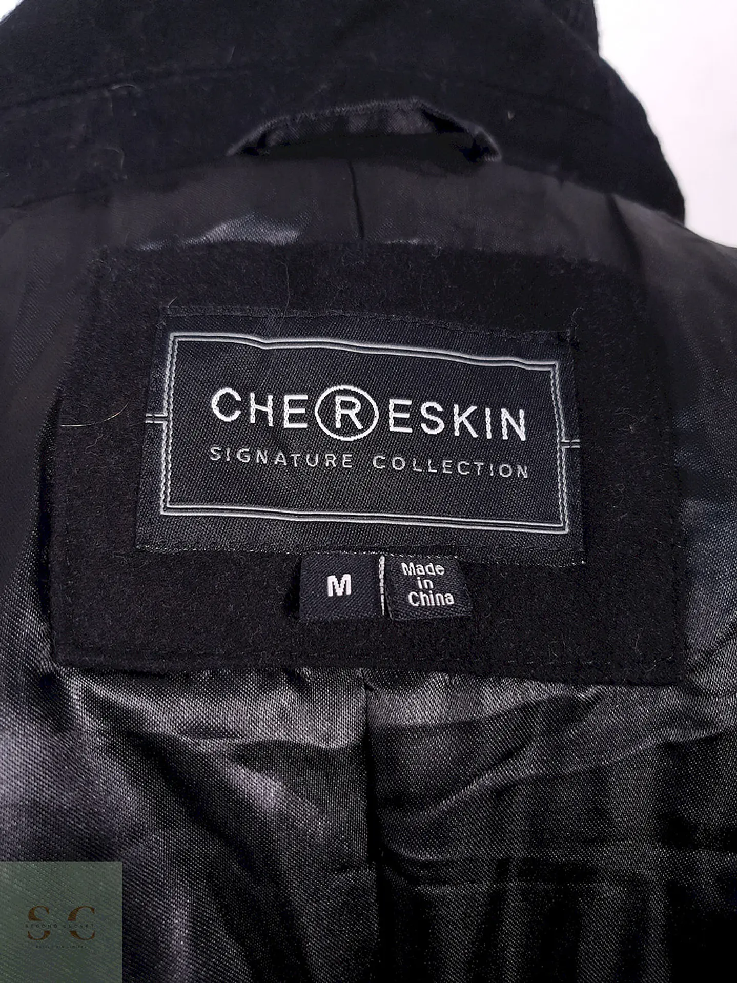 Abrigo Chereskin Marinero Negro 70% Lana Talla LXL 15